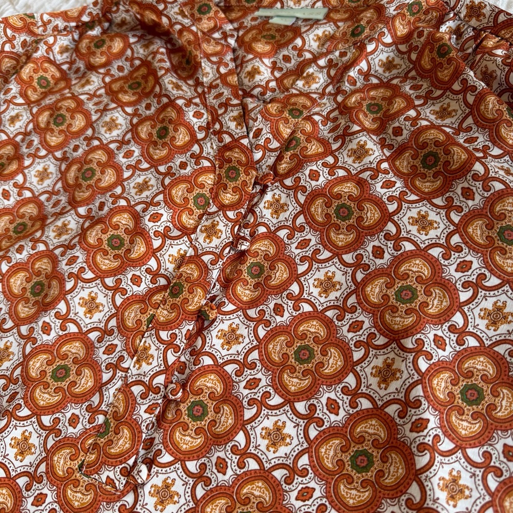 Ryegrass Paisley Checkered Blouse XL - Picture 3 of 10